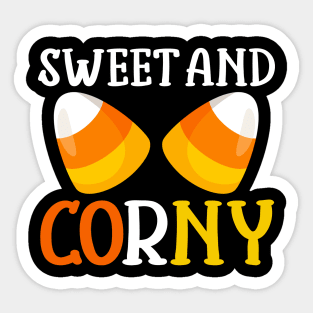 Halloween Design Candy Corn Sweet and Corny Halloween Fashion Sticker